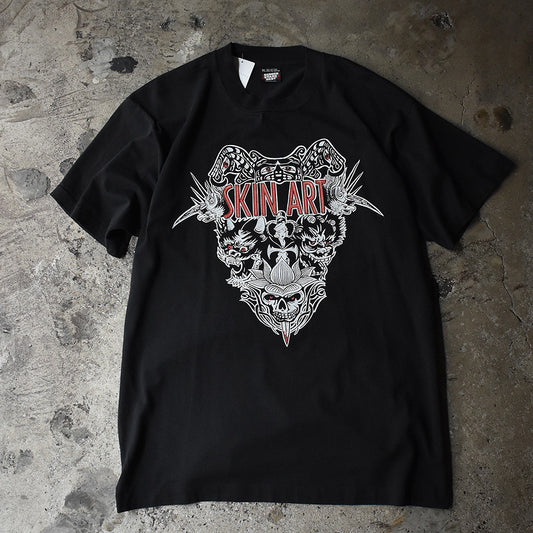 90's　"SKIN ART" art Tee　USA製　230706