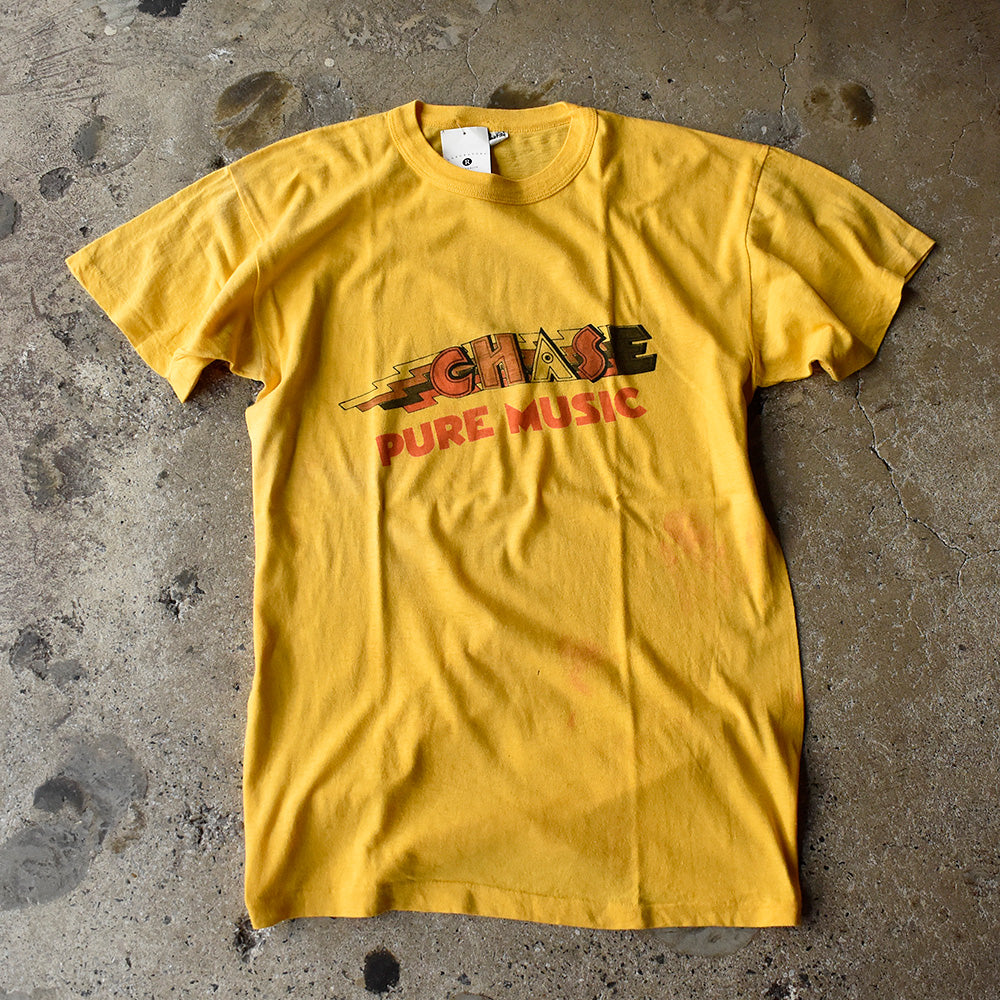 70's Chase “Pure Music“ 染み込みプリント ロック Tシャツ 250711H
