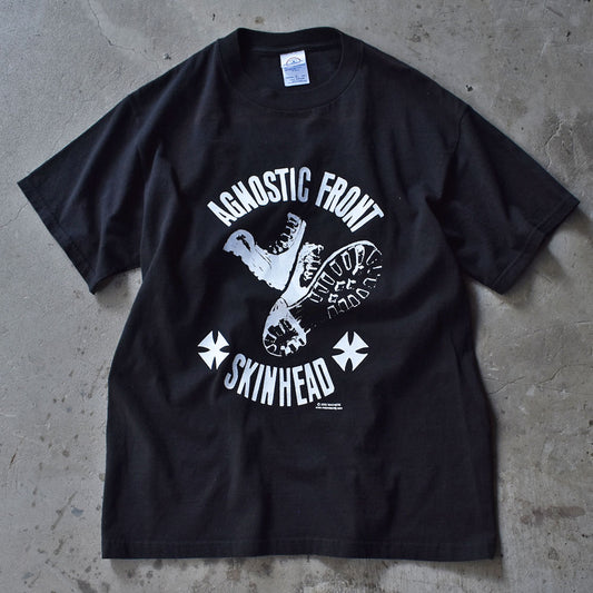 Y2K デッドストック! Agnostic Front “skinhead” ロック Tシャツ 230917H