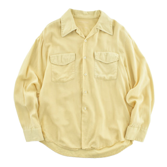 50's Rayon Gabardine ループカラー オープンカラーシャツ 260925H