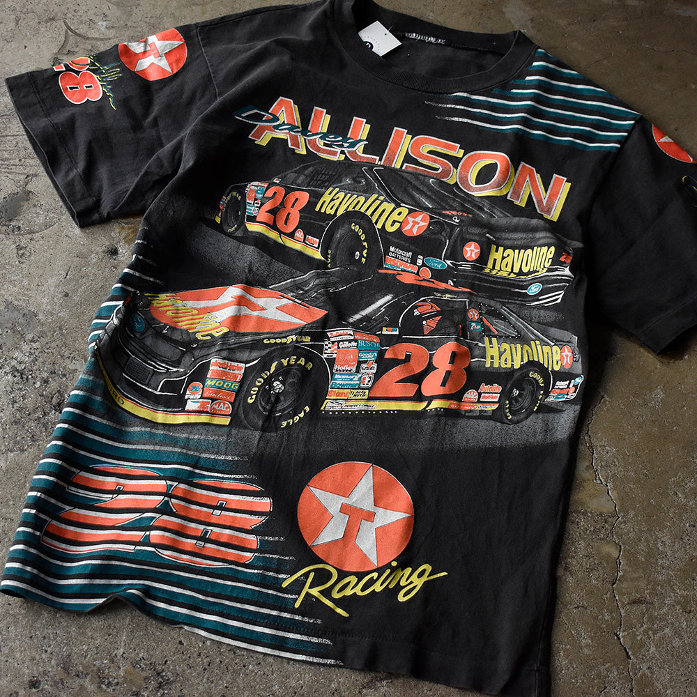 90's AOP！“Davey Allison” レーシング Tシャツ 250703H