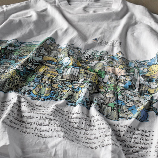 90’s DELTA 企業 両面プリント Tシャツ USA製 240506