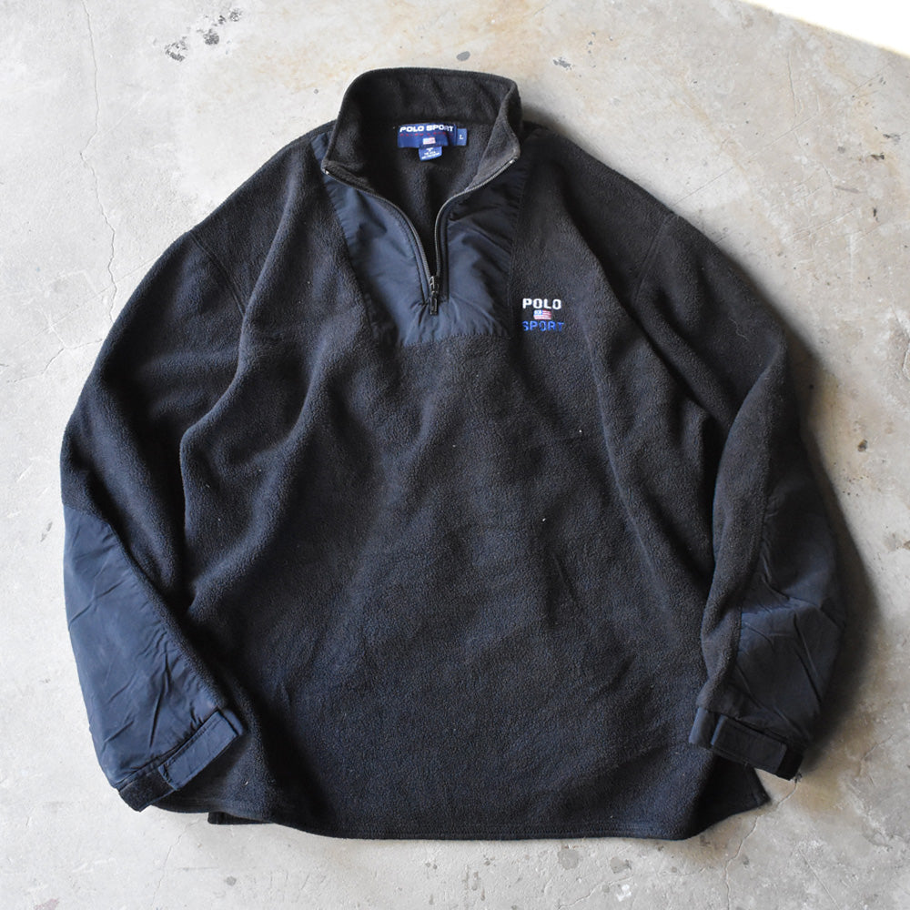 90’s POLO SPORT Ralph Lauren ハーフジップ フリース プルオーバー USA製 241207