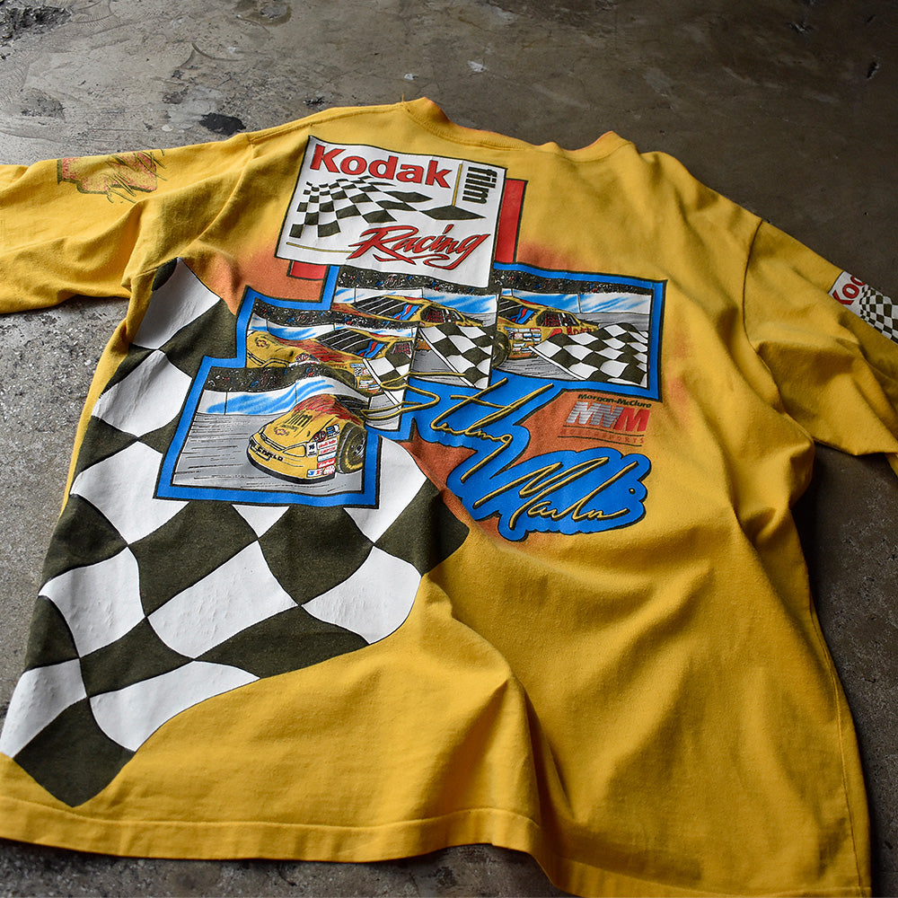 90's イエロー！ AOP Racing “Kodak”Tシャツ USA製 240719H