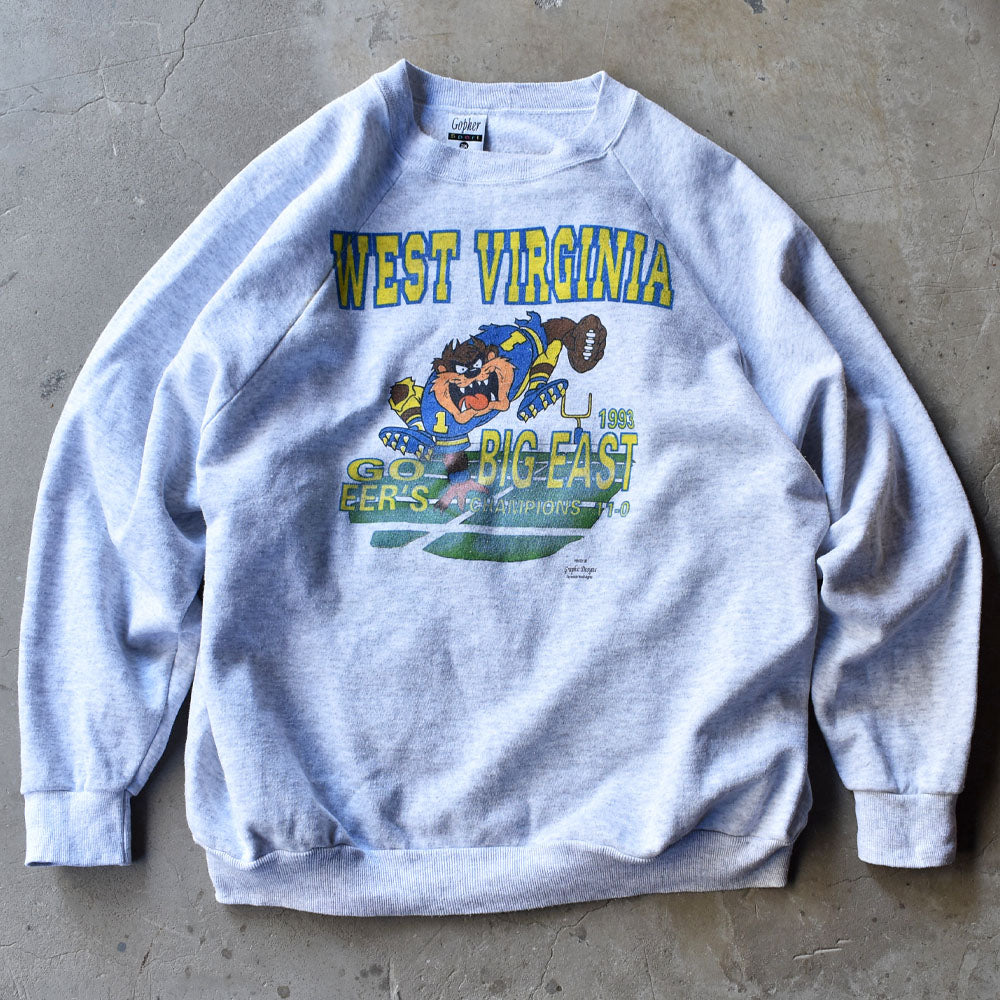 90’s Looney Tunes “WEST VIRGINIA” TAZ キャラ スウェット USA製 240115