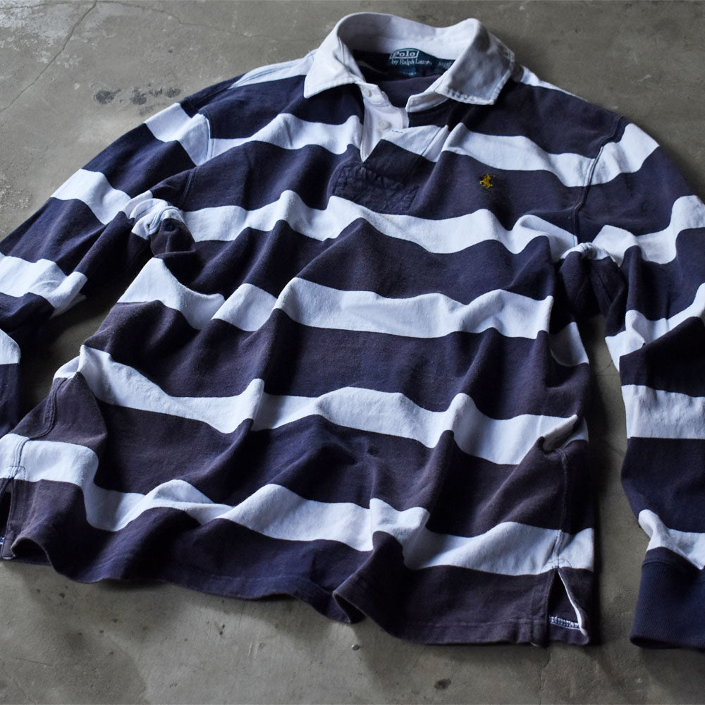 Y2K　Polo Ralph Lauren/ポロ ラルフ ローレン “COSTOM FIT” スウェット ラグビージャージ　230909