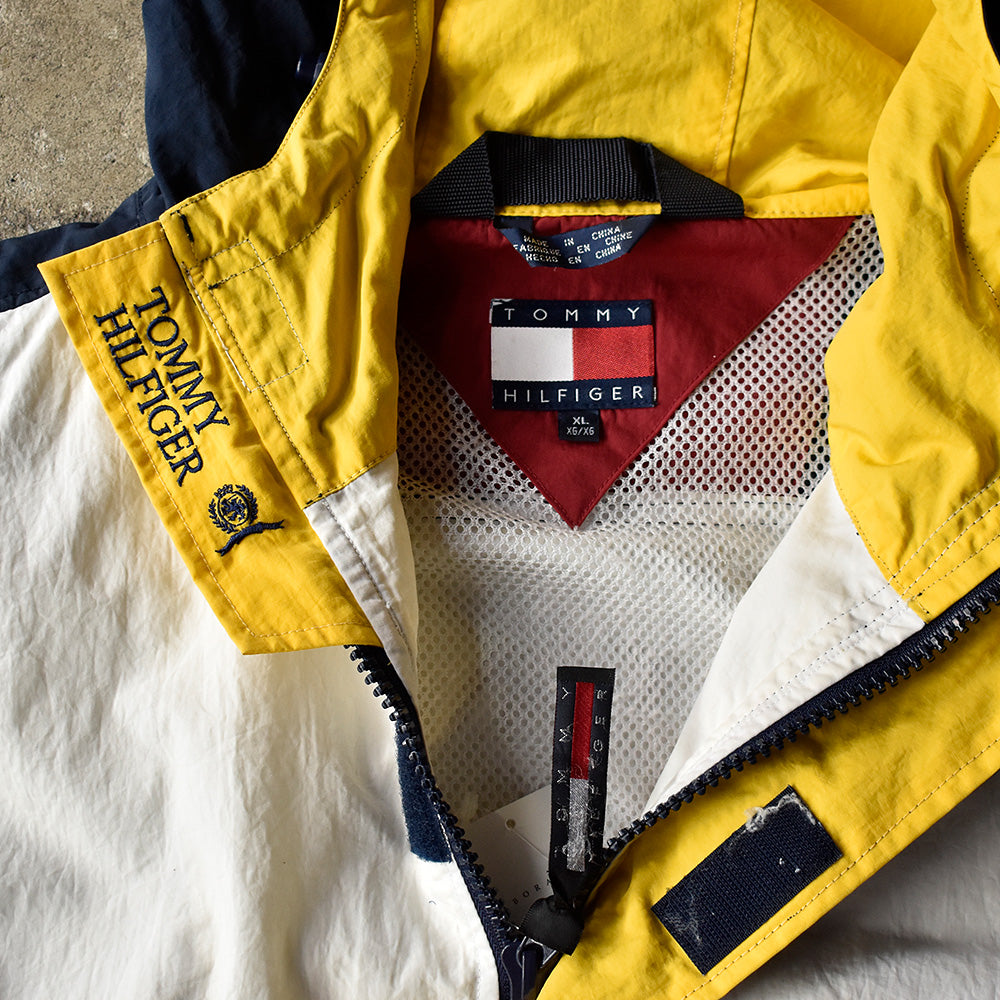 90's TOMMY HILFIGER ナイロンアノラックパーカー 231007H