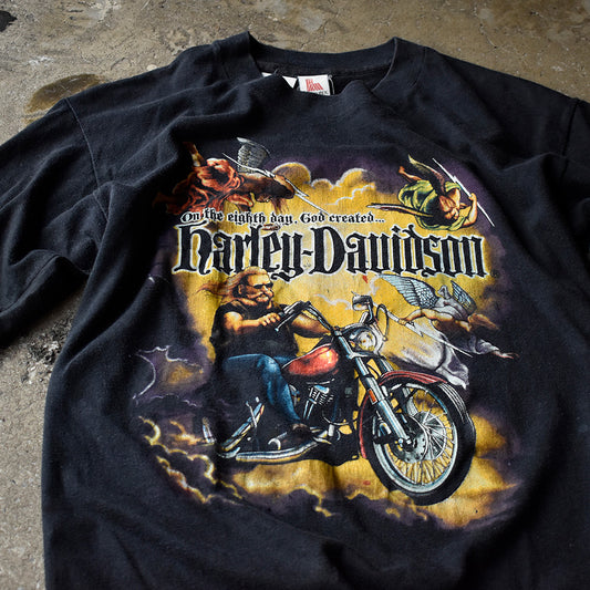 80's Harley Davidson “On the eighth day God created” Tシャツ USA製 240722H