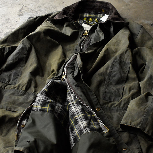 90's Barbour 旧3ワラント “BORDER” オイルドジャケット イングランド製 241008H