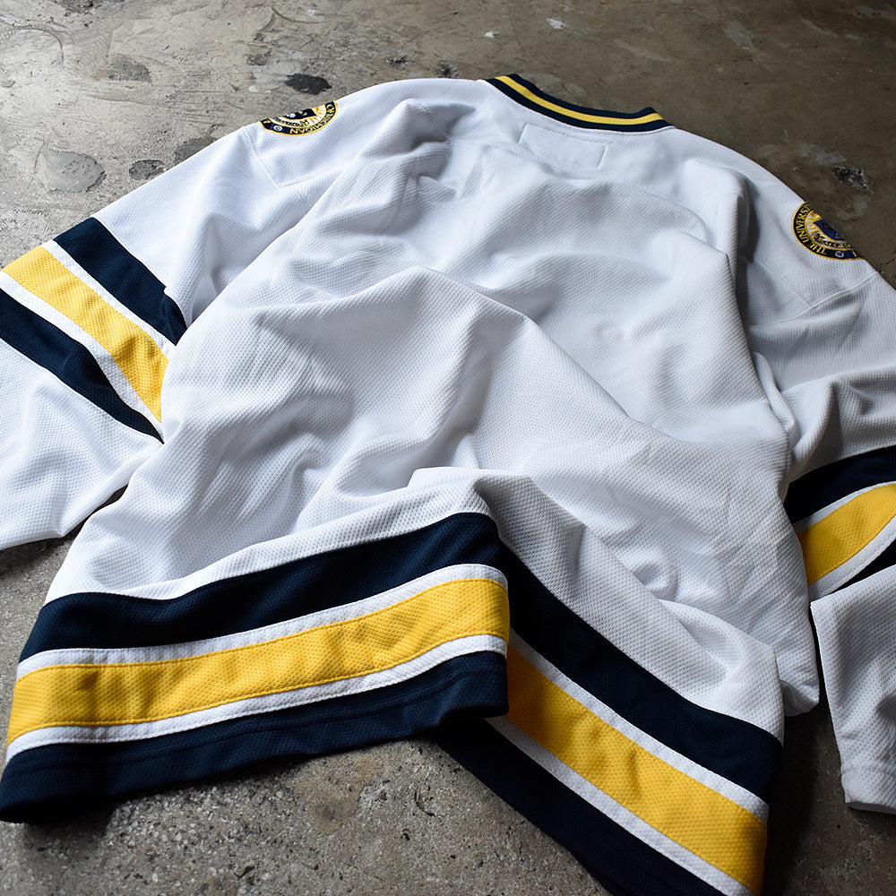 90's～ NIKE center swoosh！ “The University of Michigan“ ホッケーシャツ 240509H