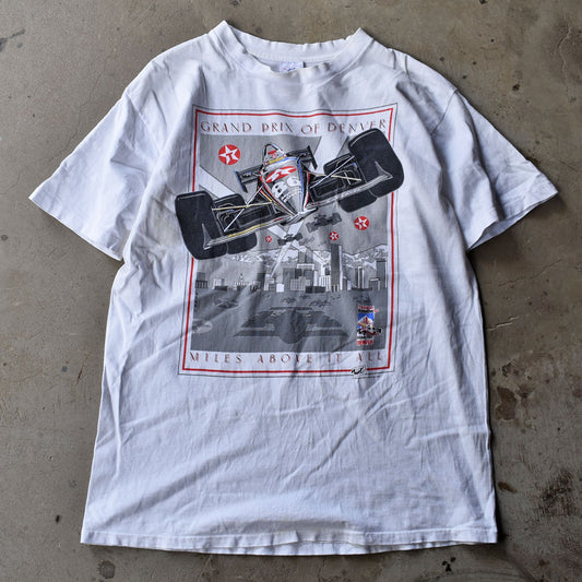 90's　 “GRAND PRIX”DENVER” 両面プリント レーシングTシャツ　USA製　230529