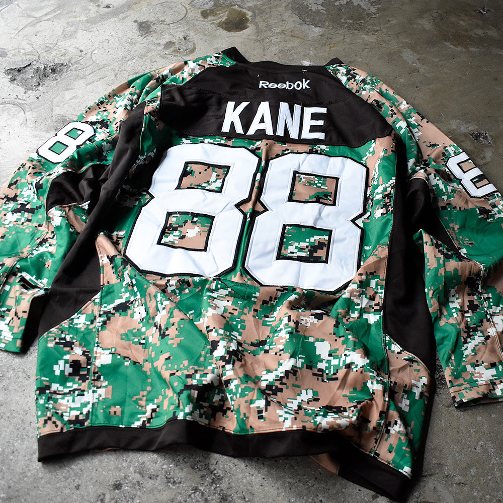 Reebok デジタルカモ！NHL “Chicago Blackhawks” ホッケーシャツ カナダ製 240520H