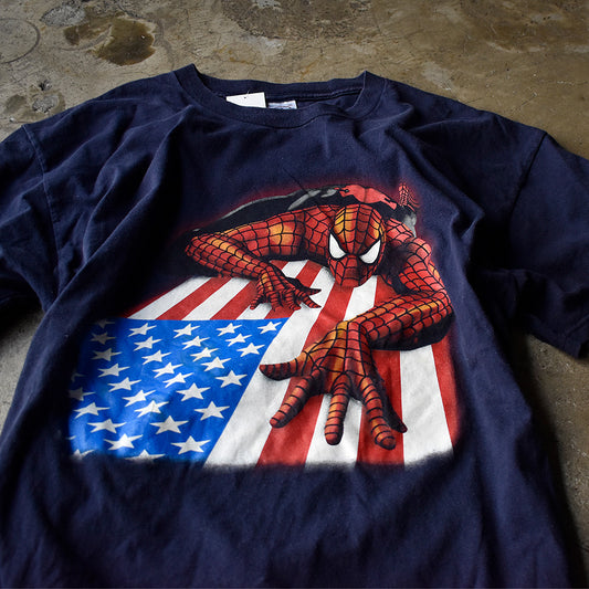 Y2K MARVEL 星条旗! “Spider-Man” Tシャツ 240519H