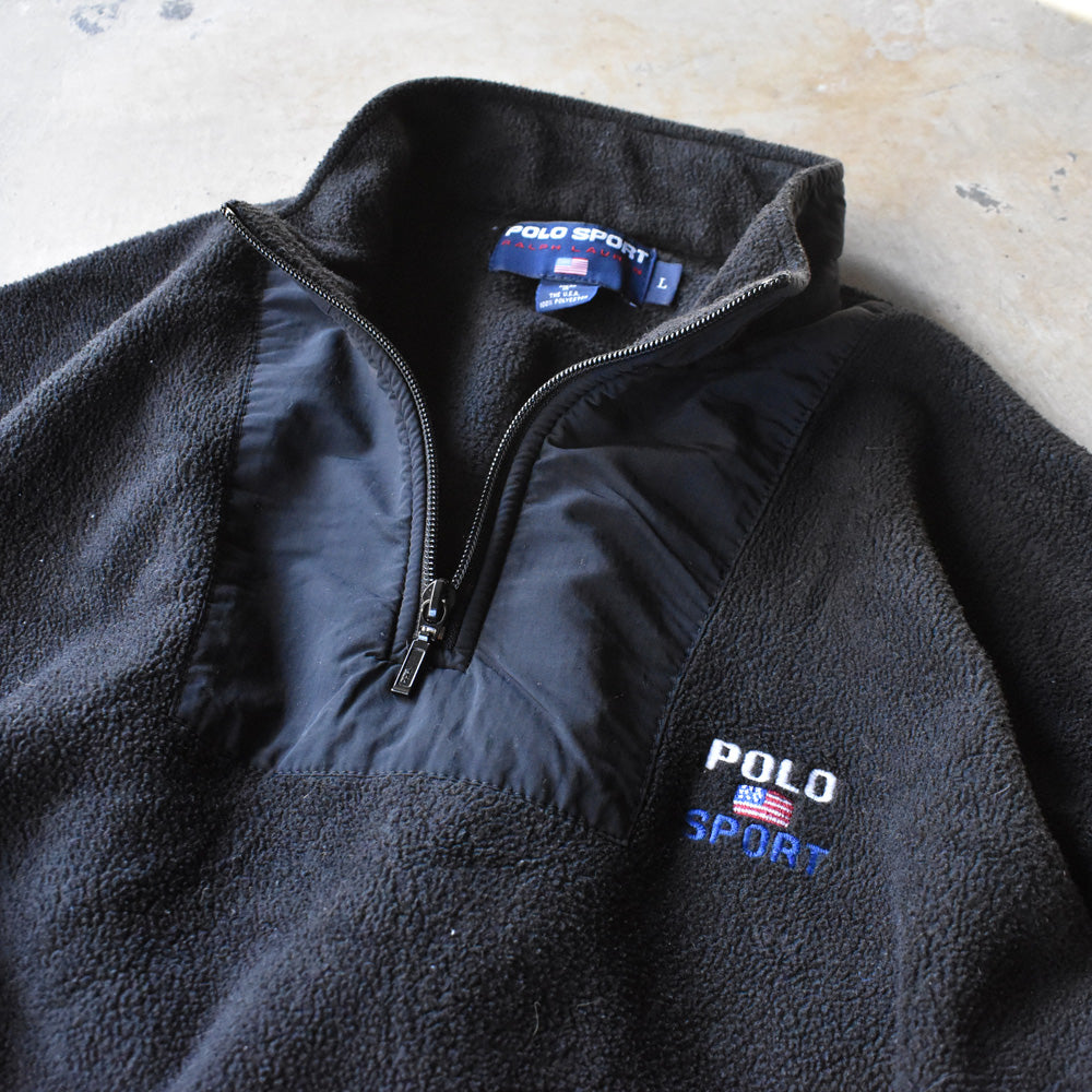 90’s POLO SPORT Ralph Lauren ハーフジップ フリース プルオーバー USA製 241207