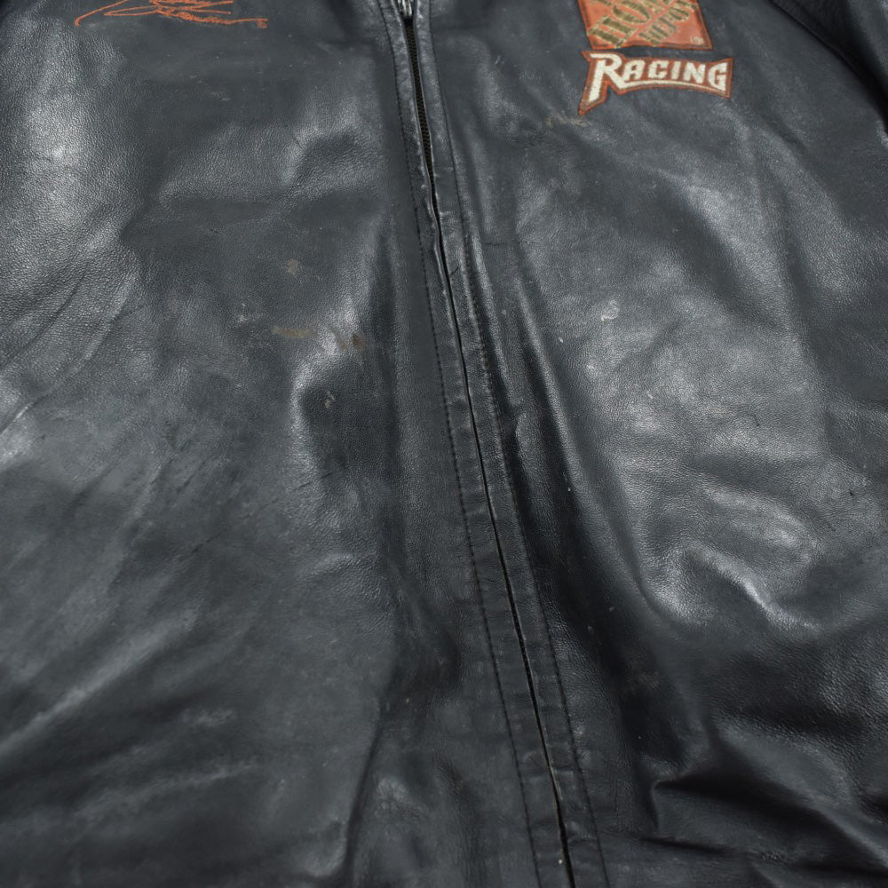 Y2K NASCAR Tony Stewart #20 Home Depot Racing レザー レーシングジャケット 261016H
