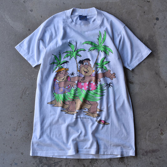 80’s　The Flintstones/原始家族フリントストーン 両面プリント Tシャツ　USA製　230607