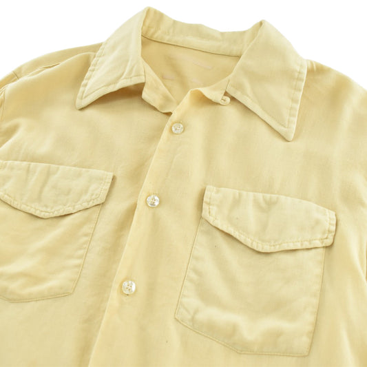 50's Rayon Gabardine ループカラー オープンカラーシャツ 260925H