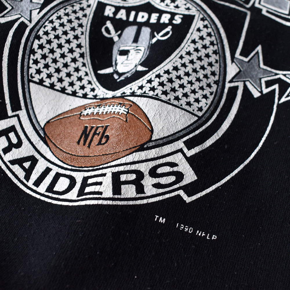 90's　LOGO7 “NFL Raiders/レイダース” スウェット　USA製　230714