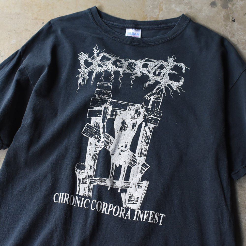 Y2K Regurgitate “CHRONIC CORPORA INFEST” ロック Tシャツ 250723
