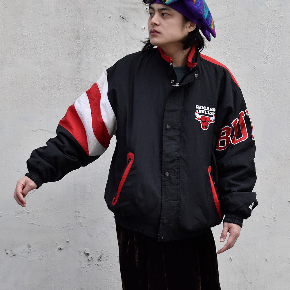 90s STARTER×NBA CHICAGO BULLS中綿入ジャケット L - メンズ