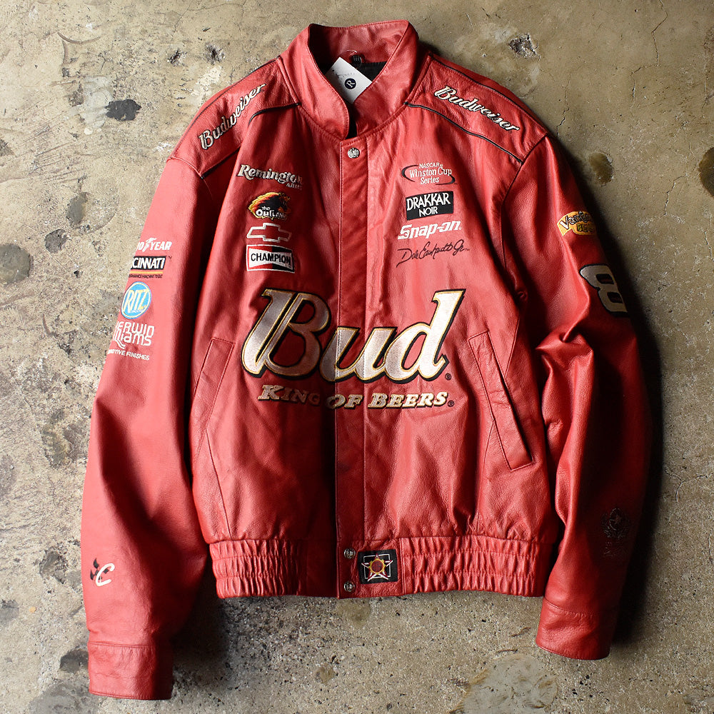 ジェフ・ハミルトン Chase Authentics レザー レーシングジャケット 90年代〜2000年代初頭 レッド ヴィンテージ