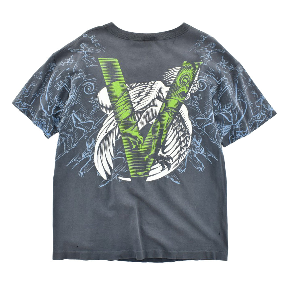 90's ANDAZIA 怪物 鳥 木版画 アートTシャツ USA製 260911H