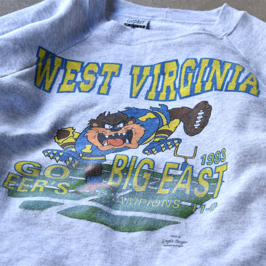 90’s Looney Tunes “WEST VIRGINIA” TAZ キャラ スウェット USA製 240115