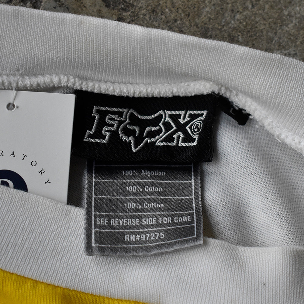 Y2K FOX RACING コットン レーシング ロングスリーブTシャツ 250609H