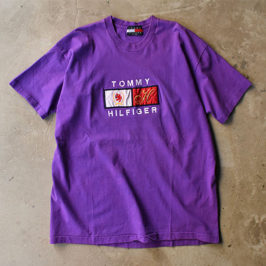 90’s ブートレグ TOMMY HILFIGER ロゴ刺繍 Tシャツ 250419