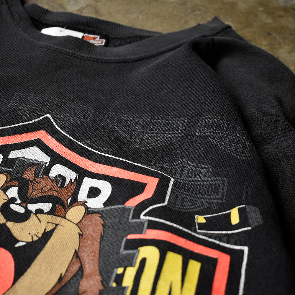90's Harley Davidson×Looney Tunes “タズマニアンデビル“ スウェット 241220H
