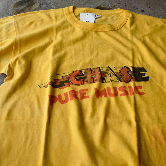 70's Chase “Pure Music“ 染み込みプリント ロック Tシャツ 250711H