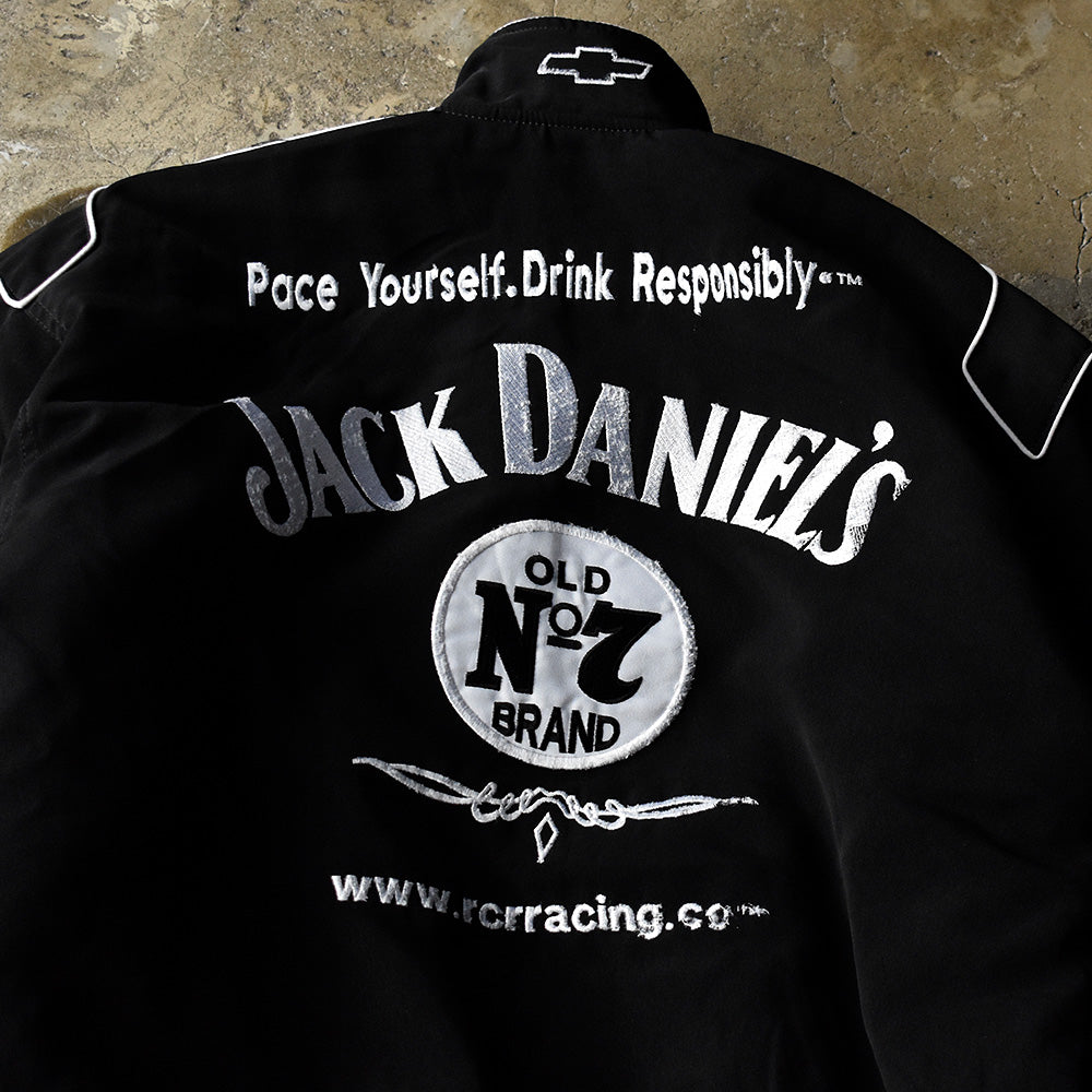 Y2K JEFF HAMILTON “Jack Daniel's” 中綿入り レーシング ジャケット 241006H