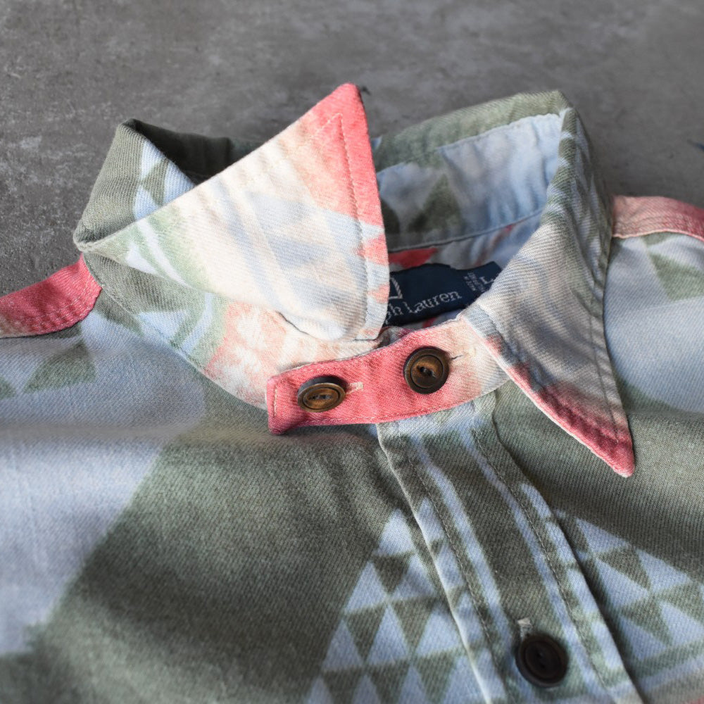 90’s Polo Ralph Lauren ネイティブパターン ワークシャツ 251202H