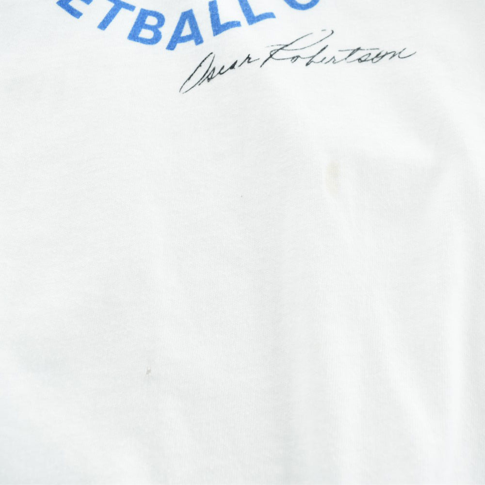 70’s Champion バータグ “PABST / BIG “O” Basketball Clinic” 染み込みプリント Tシャツ USA製 260512H