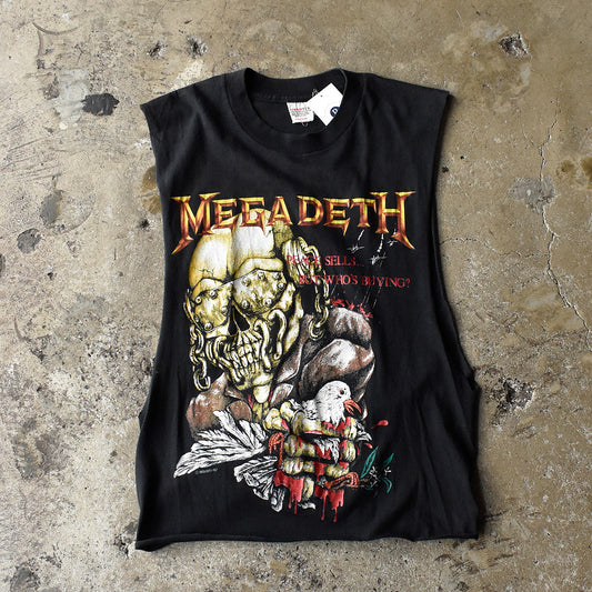 80’s MEGADETH “Peace Sells... But Who's Buying?” カットオフ ロック Tシャツ 250804H
