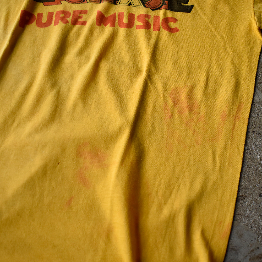 70's Chase “Pure Music“ 染み込みプリント ロック Tシャツ 250711H