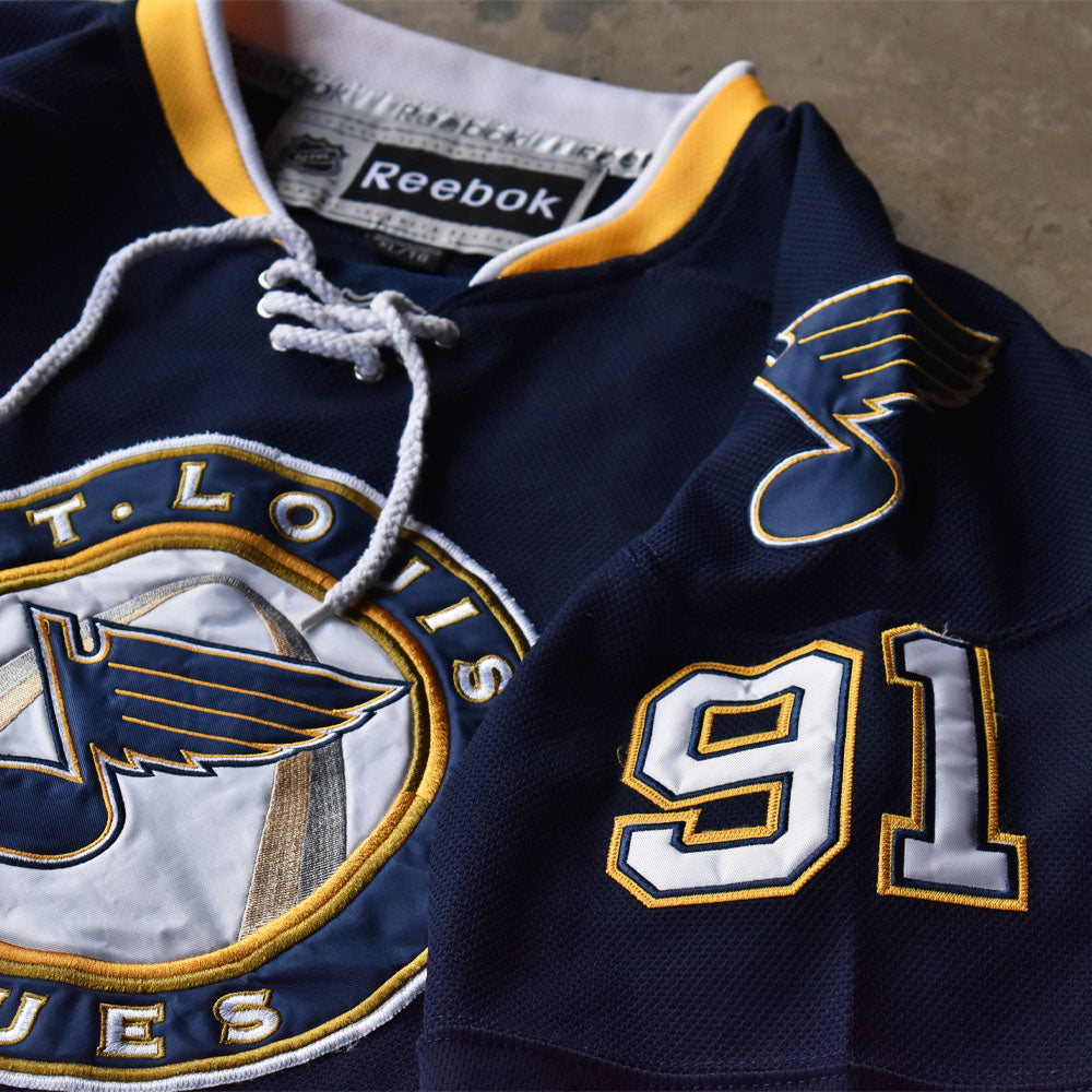 Y2K REEBOK "NHL St. Louis Blues" ホッケー ゲームシャツ 240519