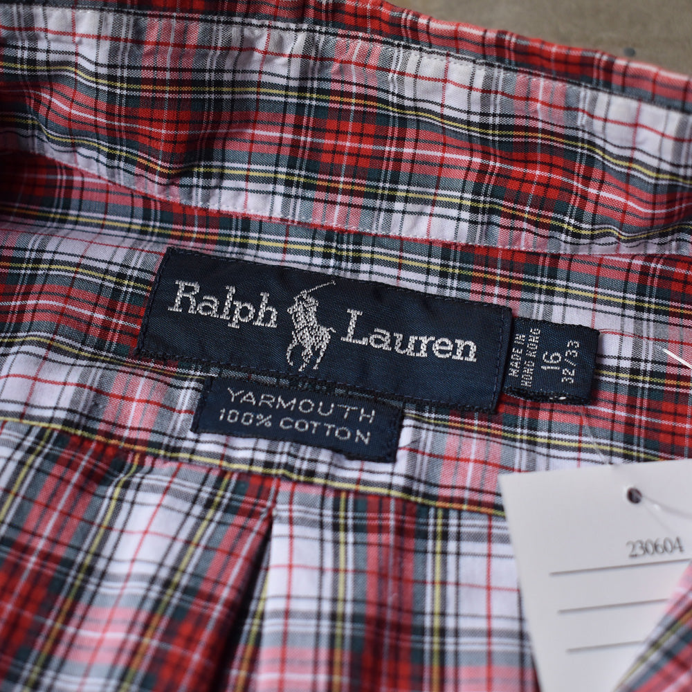 90's　Ralph Lauren/ラルフ ローレン “YARMOUTH” タータンチェック ボタンダウンシャツ　230604