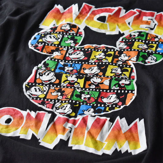 90’s Disney ”MICKEY ON FILM” キャラ Tシャツ 240406