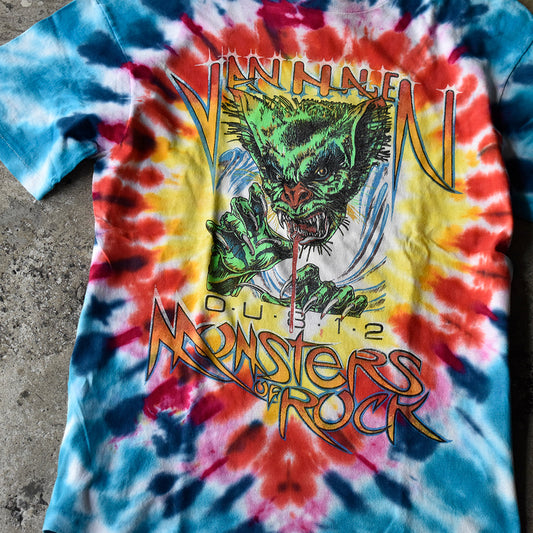 80's Van Halen “MONSTERS OF ROCK“ Scorpions/Metallica/Dokken/Kingdom Come タイダイ ロック Tシャツ 250704H