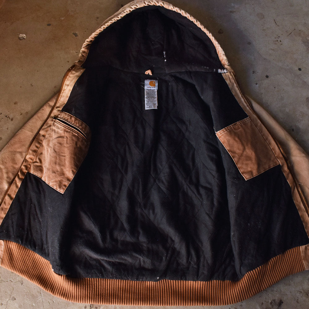 Carhartt 雰囲気◎ BORO ダメージ！ キルティングライナー アクティブパーカー 231210