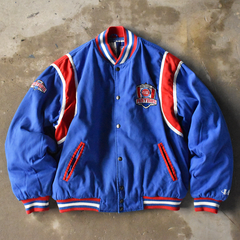 90’s LOGO ATHLETIC “NBA Detroit Pistons” スタジャン アワードジャケット 240219