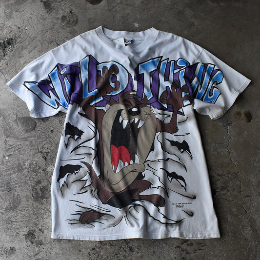 90's Looney Tunes "タズマニアン・デビル" AOP! 海外アニメ キャラ Tシャツ USA製 230824H