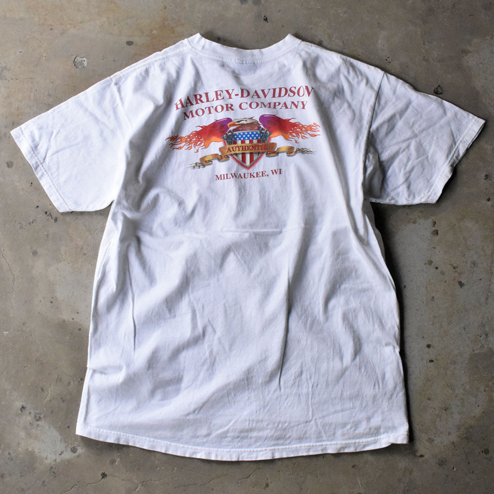 Y2K Harley-Davidson “FREEDOM” 星条旗 イーグル Tシャツ USA製 240523