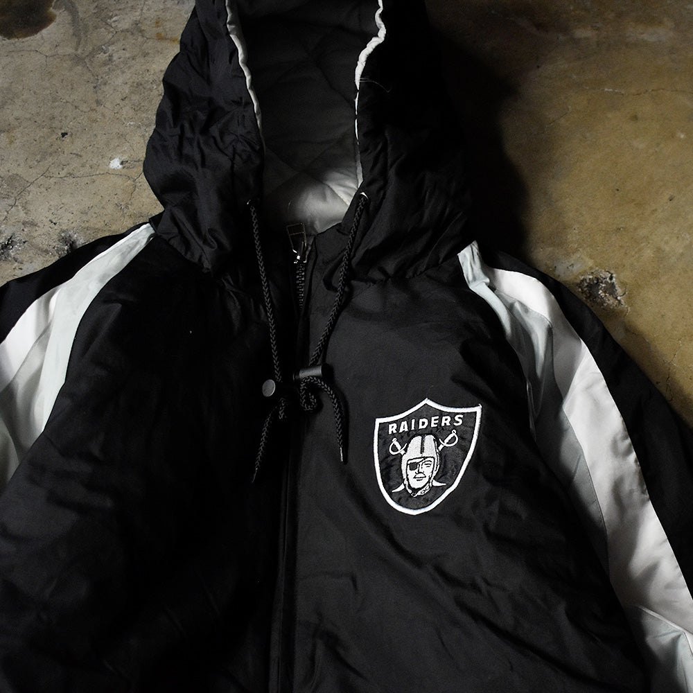 90's LOGO7 NFL “Las Vegas Raiders” 中綿入り ナイロンジャケット 231222H
