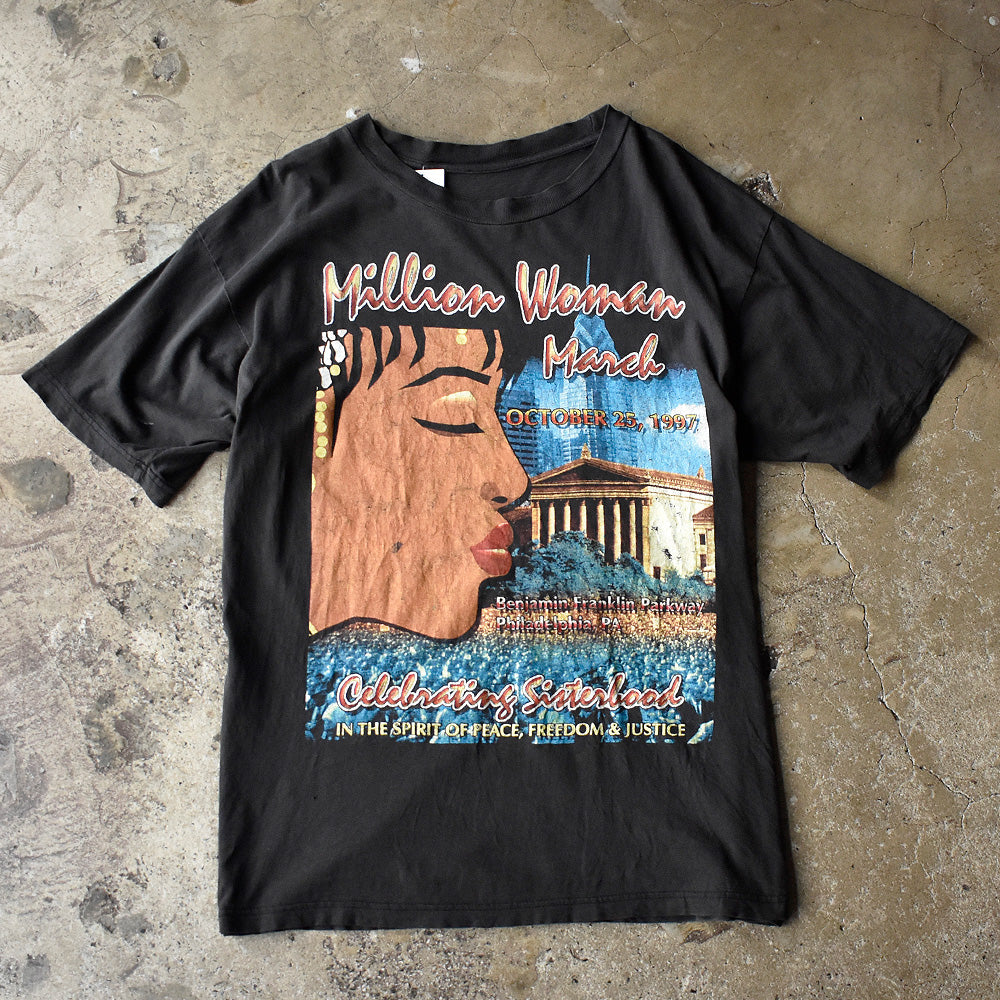 90's “MILLION WOMAN MARCH“ RapTee Type！Tシャツ 250630H