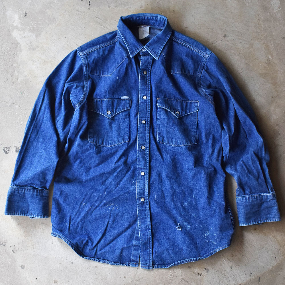90’s Carhartt デニム ワークシャツ ウエスタンシャツ 240402
