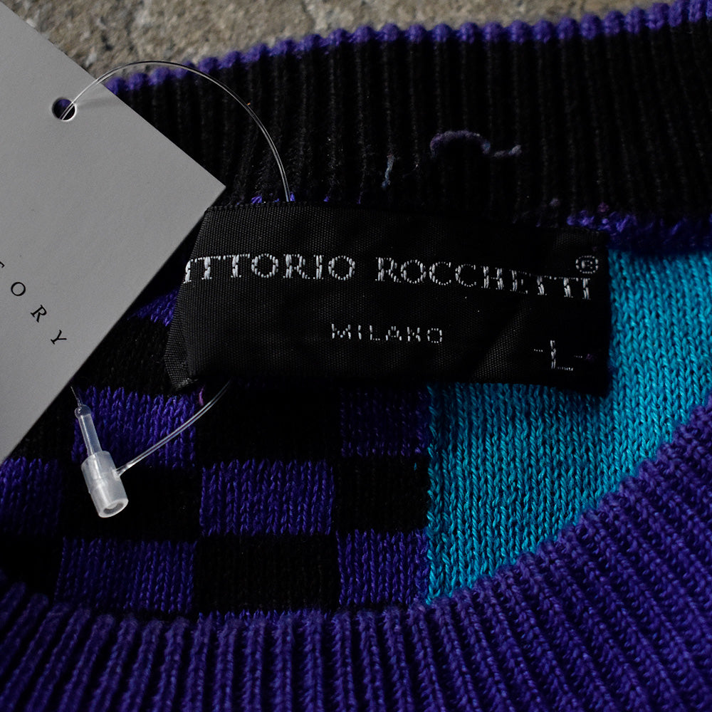 80's VITTORIO ROCCHETTI アート ニットセーター USA製 231019H