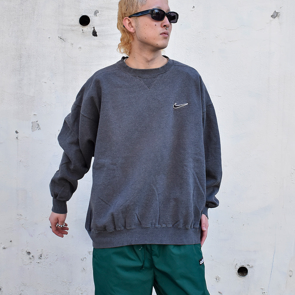 90's NIKE swoosh logo ワッペン リバースタイプ スウェット XXL size！ 231226H