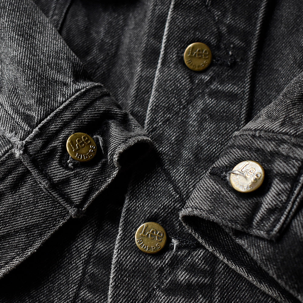 90's Lee 220-5019 PATD-153438 ブラックデニムジャケット USA製 XXL size！ 240603H